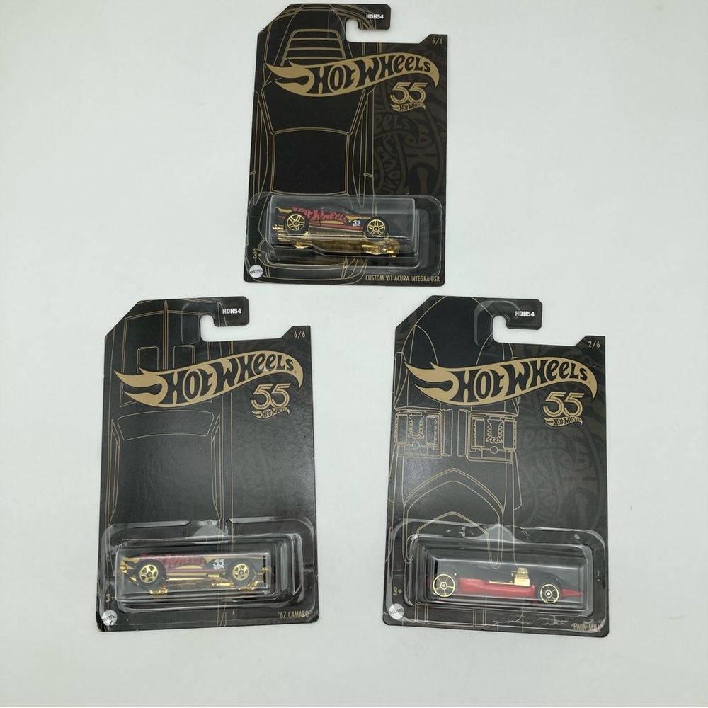 Hot Wheels 55th Anniversary cars 3 piece set
